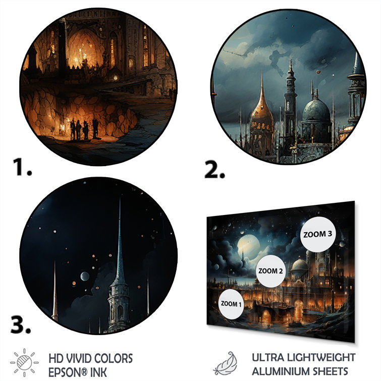 Latitude Run® Islam Art Islamic Astronomy II Islamic Metal Wall Art